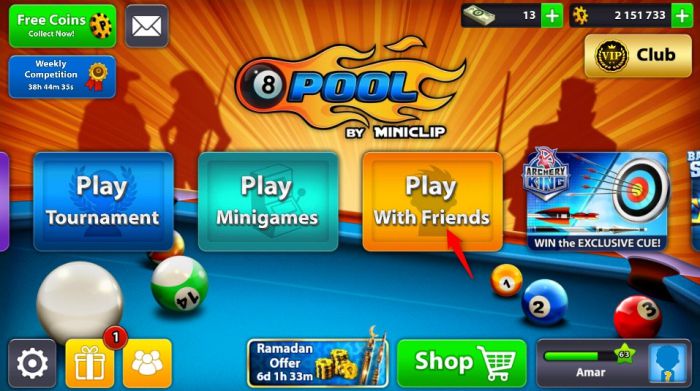 Transfer Koin 8 Ball Pol