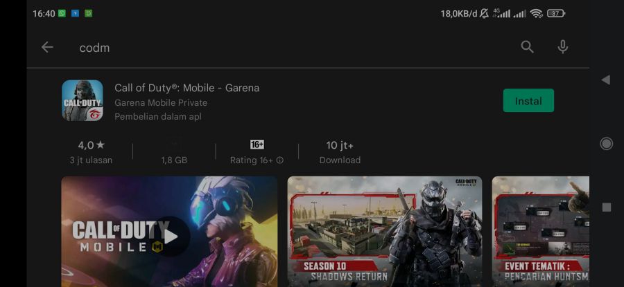 Instal COD Mobile