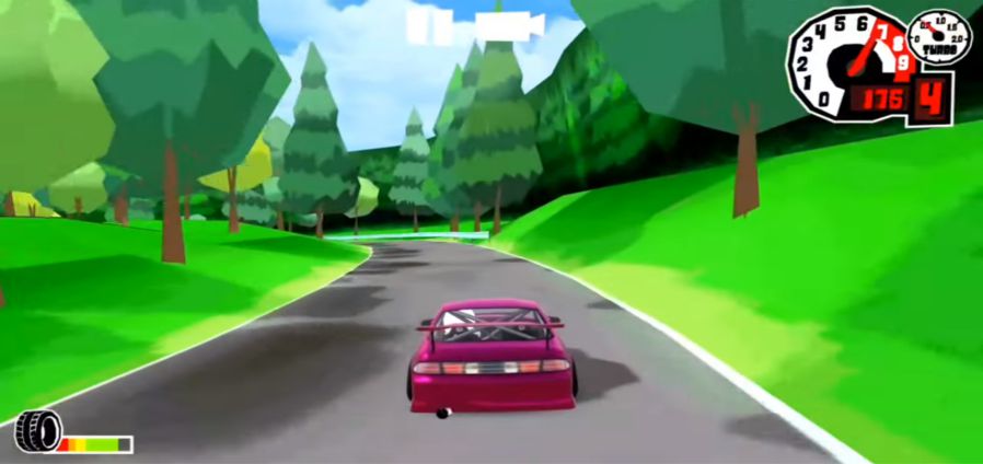 FR Legends Mod Grafik HD Bayangan Pohon dan Efek Becek