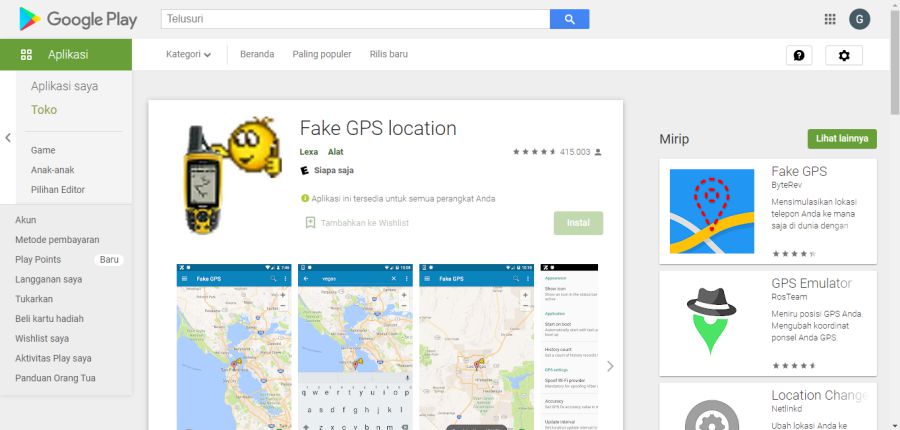 Fake GPS Play Store