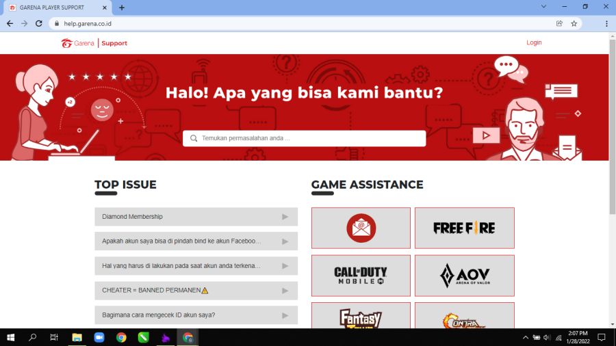 Layanan Pengguna Garena 