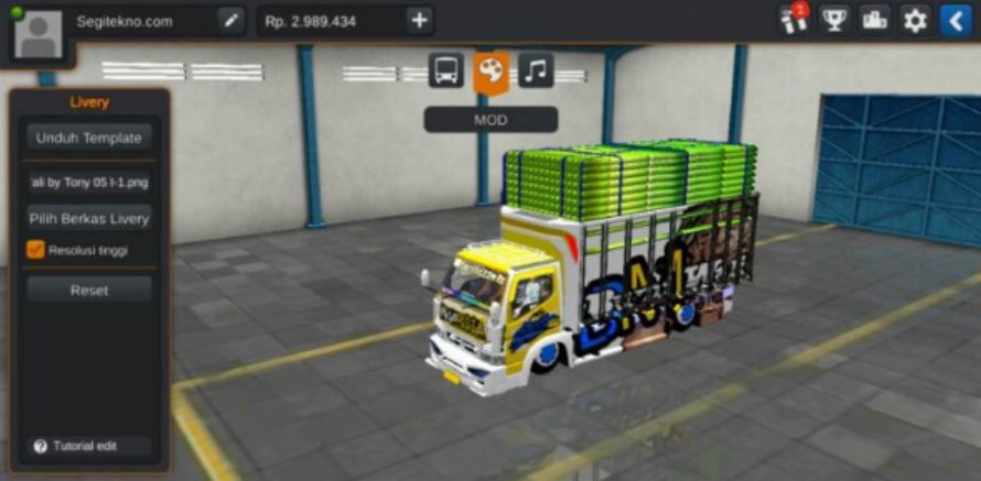 Tamapilan Mod Bussid Truck Bumi Wali