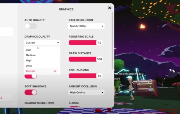 pengaturan grafis decentraland agar tidak lag