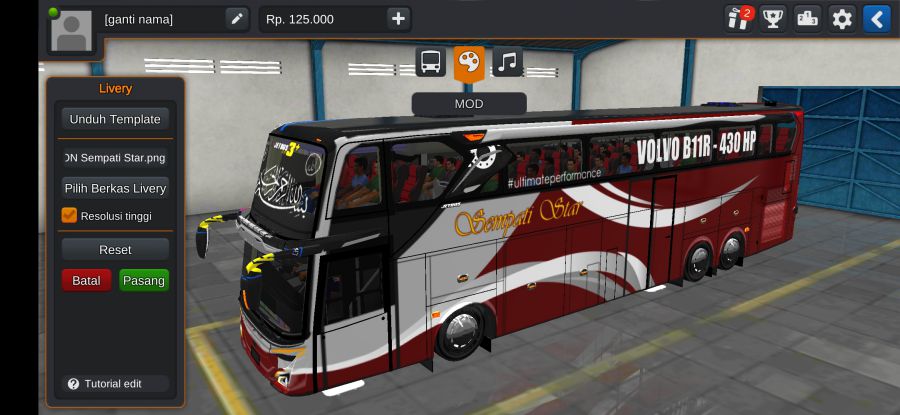 Download Livery Bussid Bus UHD Sempati Star