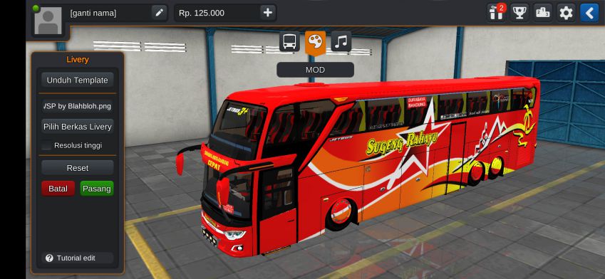 Download Livery Bussid Bus UHD Sugeng Rahayu