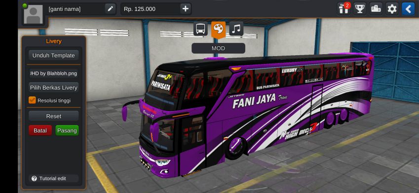 Download Livery Bussid Bus UHD Fani Jaya