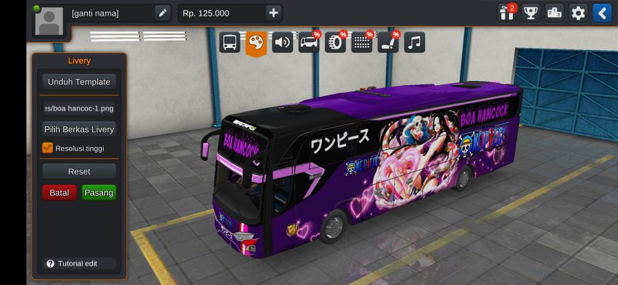 Download Livery Bussid Anime Karakter Boa Hancock