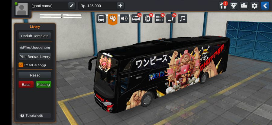 Download Livery Bussid Anime Chopper One Piece