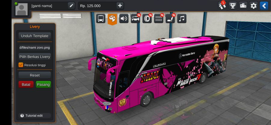 Bus One Piece Nami Zoro