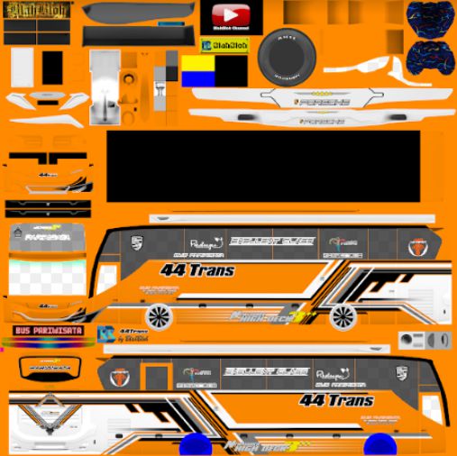 Download Livery Bussid Bus JB3 44 Trans Porsche