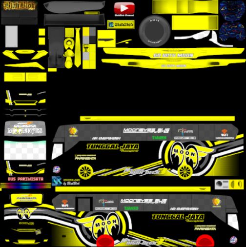Download Livery Bussid Bus JB3 Tungga Jaya Mooneyes