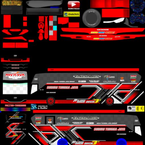 Download Livery Bussid Bus JB3 Awkwa Tungga Jaya