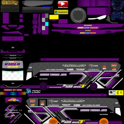 Download Livery Bussid Bus JB3 Viola STJ
