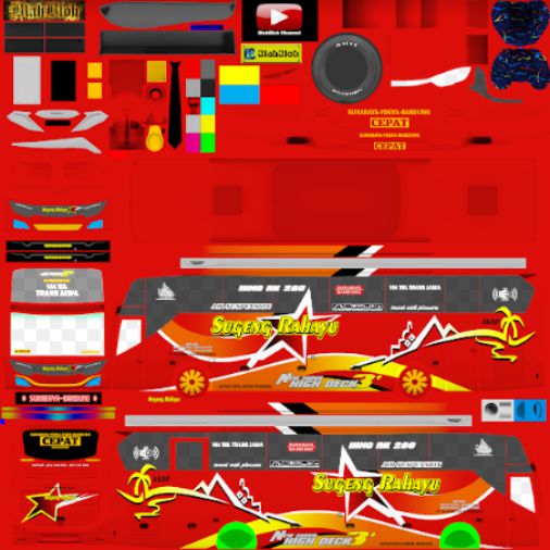 Download Livery Bussid Bus JB3 Sugeng Rahayu