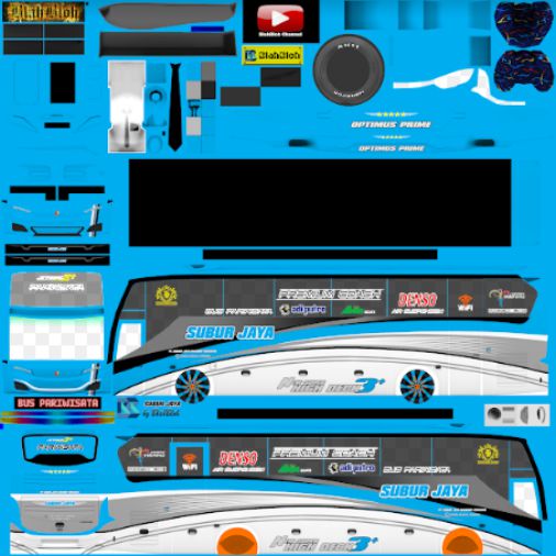 Download Livery Bussid Bus JB3 Subur Jaya Hino Optimus Prime