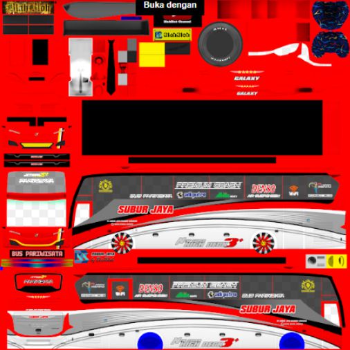 Download Livery Bussid Bus Galaxy Subur Jaya Hino JB3