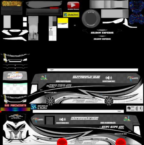 Download Livery Bussid Bus Shadow Emperoro JB3 Kupu-Kupu Ayu