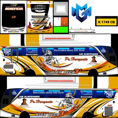 Download Livery Bussid Bus PO. Haryanto Beneficia SHD