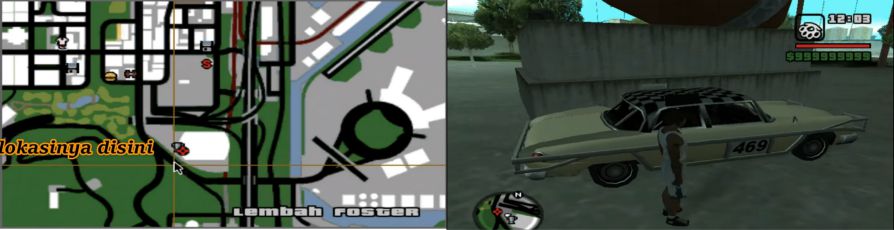 Lokasi Kendaraan Langka GTA SA Foster Valley
