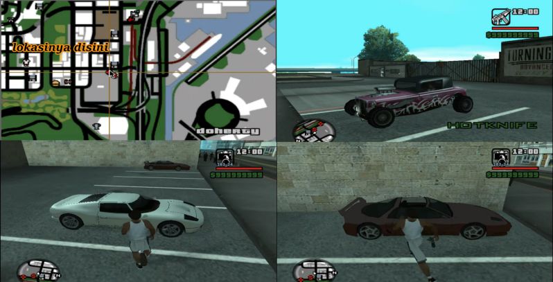 Lokasi Kendaraan Langka GTA SA Doherty
