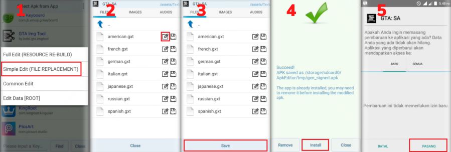 Cara Mengganti Bahasa GTA SA Android ke Indonesia Dengan Aplikasi Editor Pro