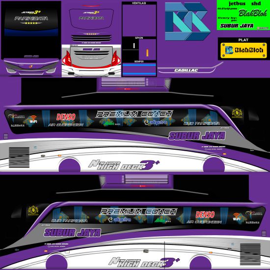 Download Livery Bussid Subur Jaya SHD Cadillac