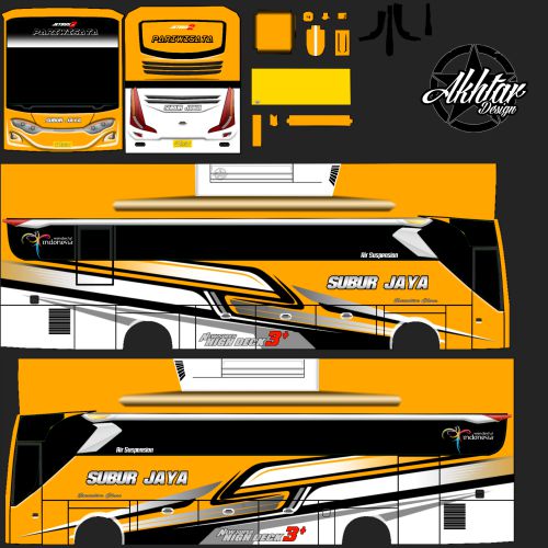 Download Livery Bussid Subur JayaHD Orange