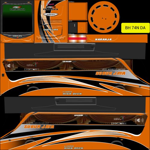 Download Livery Bussid Subur Jaya SHD Naranja