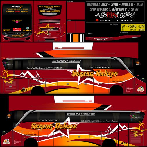 Livery Bussid Sugeng Rahayu Guinevere SHD