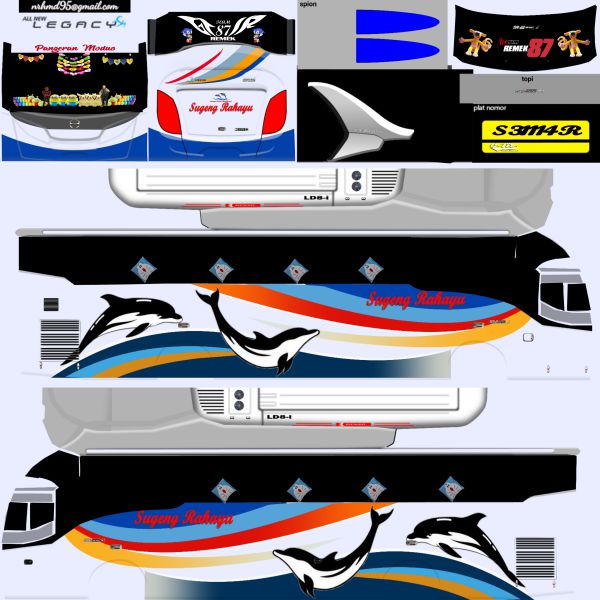 Livery Bussid Sugeng Rahayu XHD Dolpin