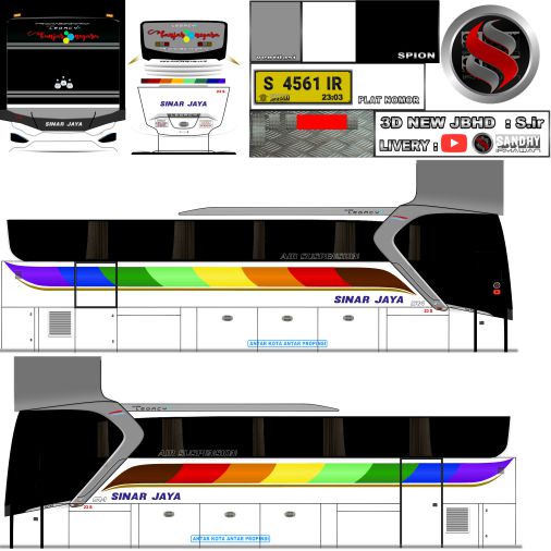 Livery Bussid Sinar Jaya HD SR1 Legacy
