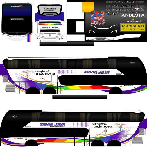 Livery Bussid Sinar Jaya SDD Rombak Sinar Jaya