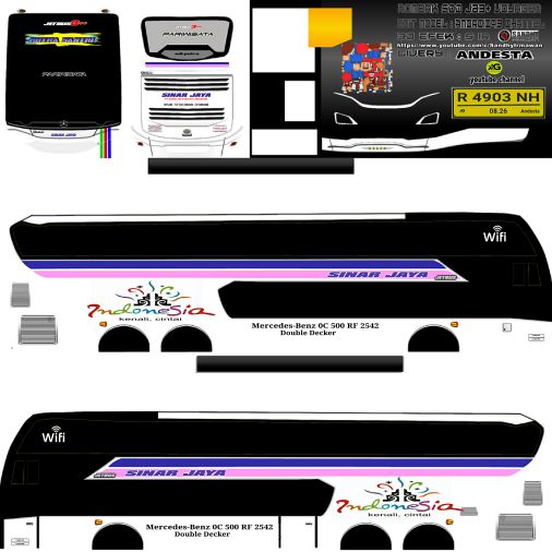Livery Bussid Sinar Jaya SDD Indonesia
