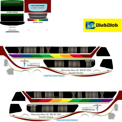 Livery Bussid Sinar Jaya SDD Wonderfull Indonesia
