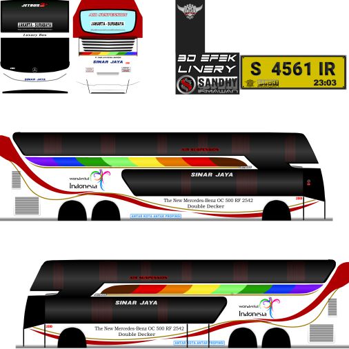 Livery Bussid Sinar Jaya Super Double Decker