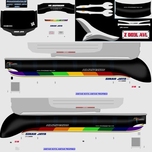 Livery Bussid Sinar Jaya Xtra High Decker
