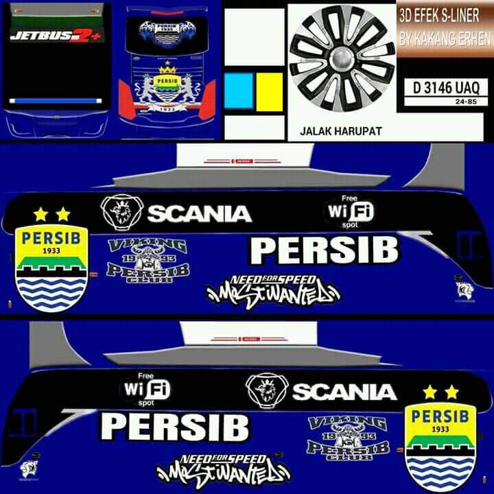 Livery Bussid Persib Scania HD