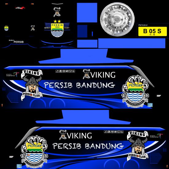 Livery Bussid Bus HD Persib Viking