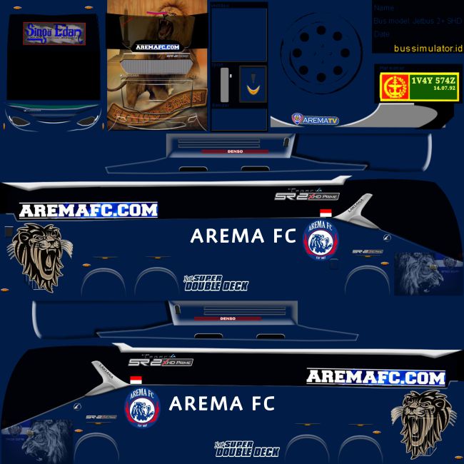 Livery Bussid Arema Fan Made Singo Edan