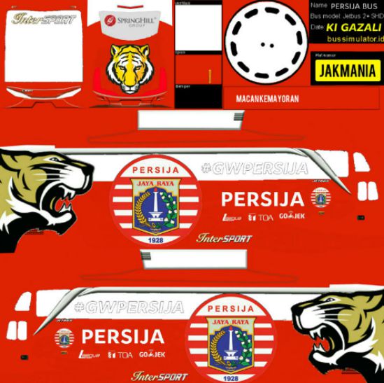 Livery Bussid Persija Inter Sport