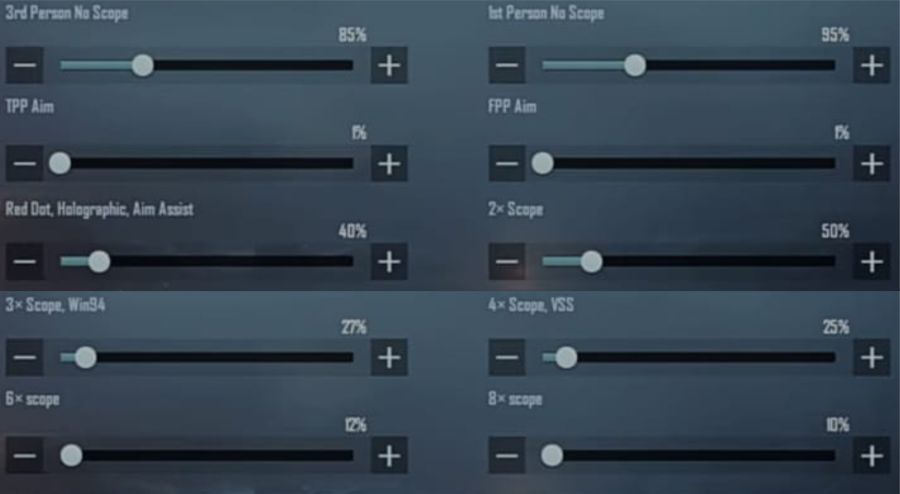 Sensitivitas ADS Kamera PUBG HP Vivo