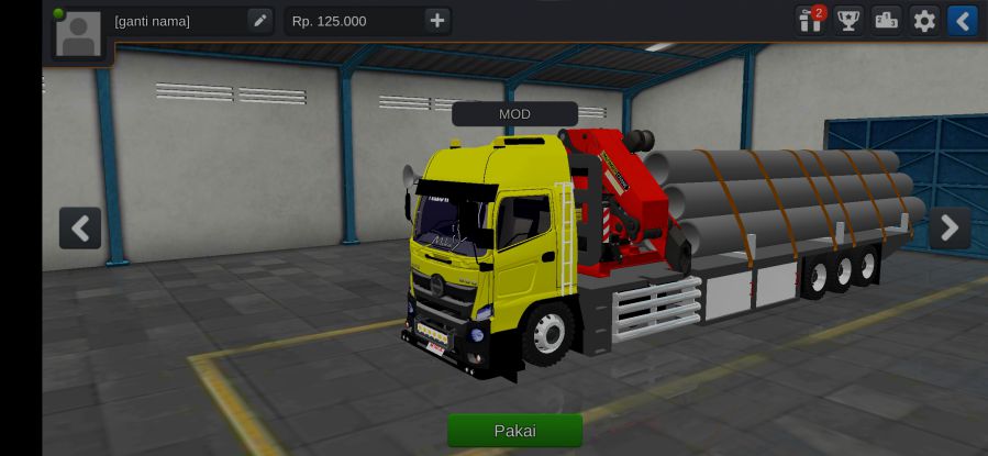 Mod Bussid Truck Hino Muatan Pipa