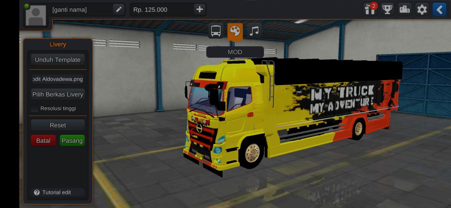 Mod Bussid Truck Hino My Truck My Adventure