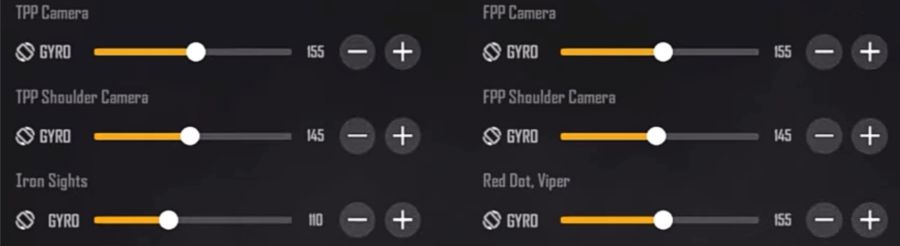 Sensitivitas Gyroscope PUBG New State