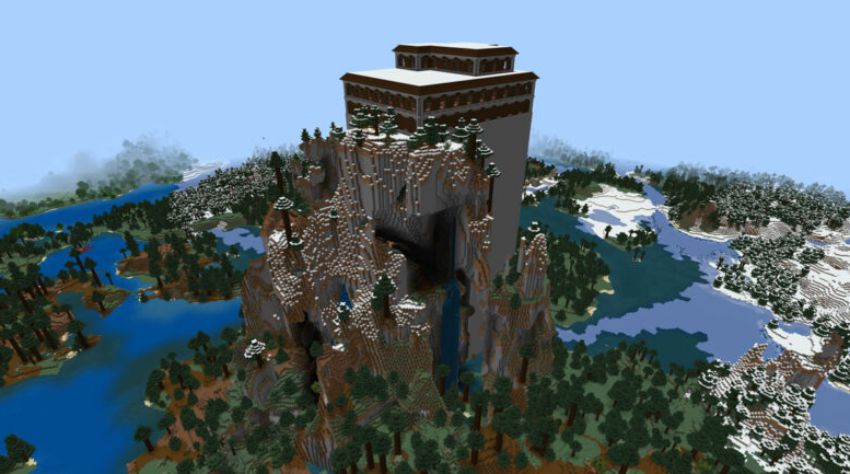 Kode Seed Minecraft PE Woodland Mansion Puncak Gunung