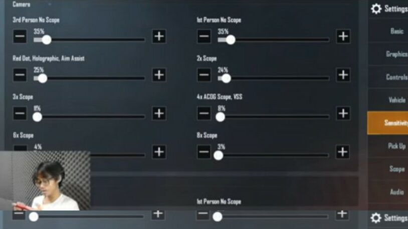 setting sensitivitas no gyroscope pubg