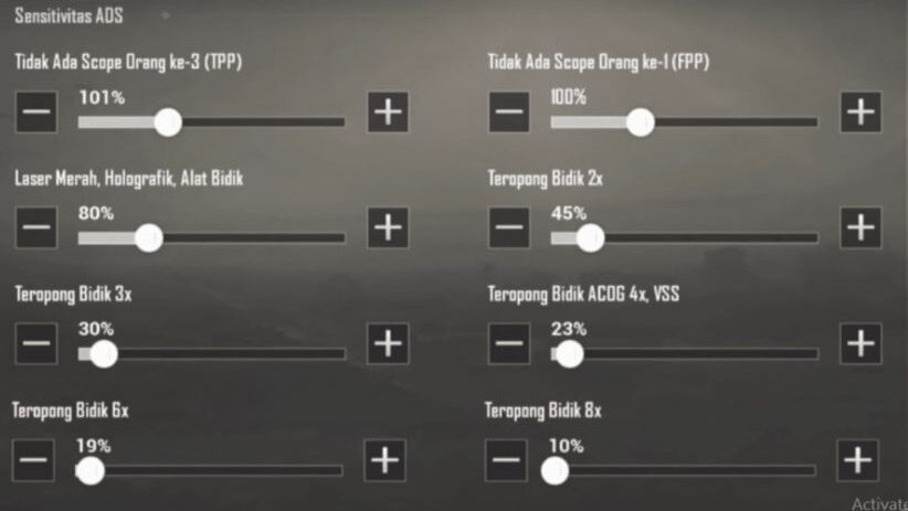 setting control pubg mobile