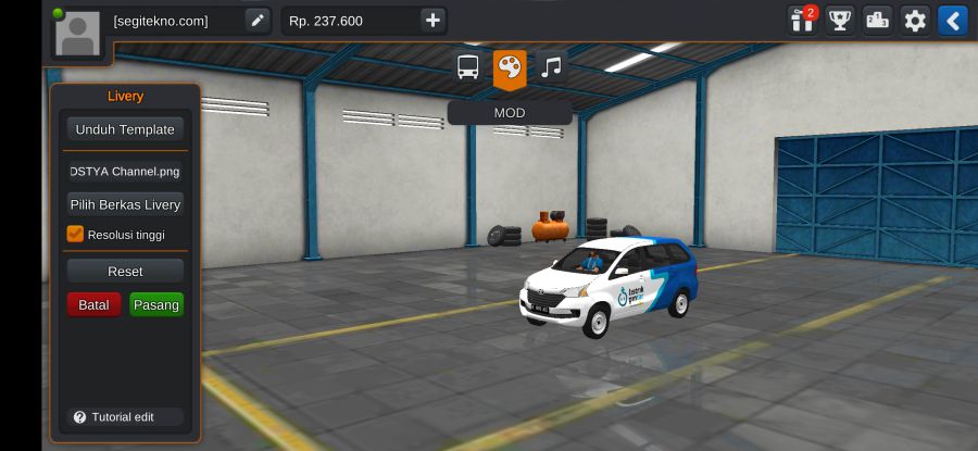 Mod Bussid Toyota Avanza E PLN