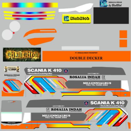 Livery Bussid Rosalia Indah SDD JB3+ Voyager