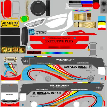 Livery Bussid Rosalia Indah UHD Mercy